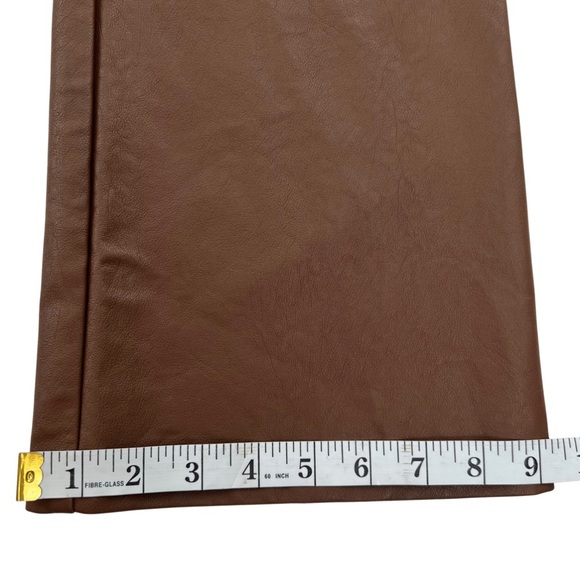 ❌SOLD❌ Free People | Sasha Vegan Kick Flare Pants; Faux Leather; Brown, Sz 6 - Picture 13 of 15